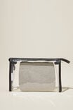 Holiday Clear Cosmetic Case, BLACK - alternate image 1