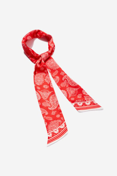 Hair Scarf, PHOEBE PAISLEY/RED