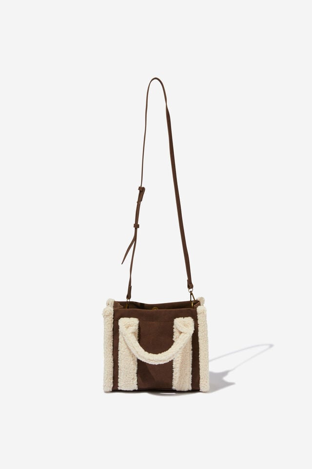 The Midi Stand By Tote, ECRU TEXTURE/CHOC