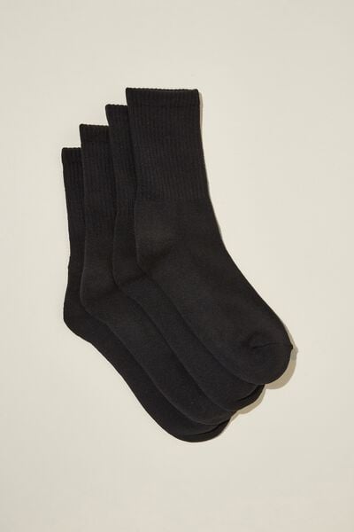Meias - The Perfect Pair Crew Sock 2Pk, BLACK