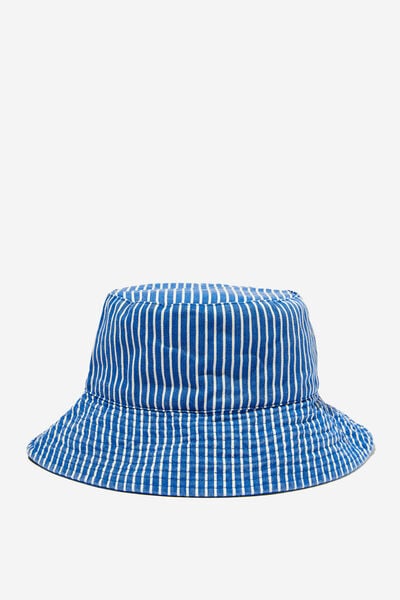 Reversible Bianca Bucket Hat, ASHER STRIPE/BLUE