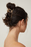 Metal Hair Claw, GOLD CHAIN - alternate image 1