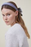 Paris Padded Headband, BLUE SATIN - alternate image 1