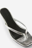 Eve Flip Flop Kitten Heel, SILVER TEXTURED - example image 2