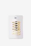 Hair Clips, ECRU/GOLD SNAP - example image 2