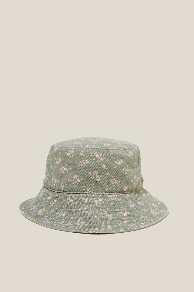 Reversible Bianca Bucket Hat, DAPHNE DITSY TINTED SAGE
