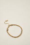 Single Bracelet, GOLD PLATED TWIST CHAIN - alternate image 1