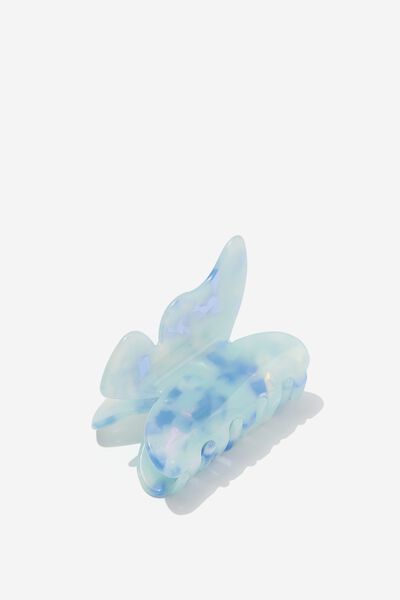 Brylee Butterfly Hair Claw, BLUE MARBLE