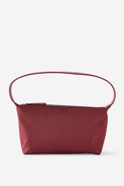 Sabrina Mini Underarm Bag, BURGUNDY