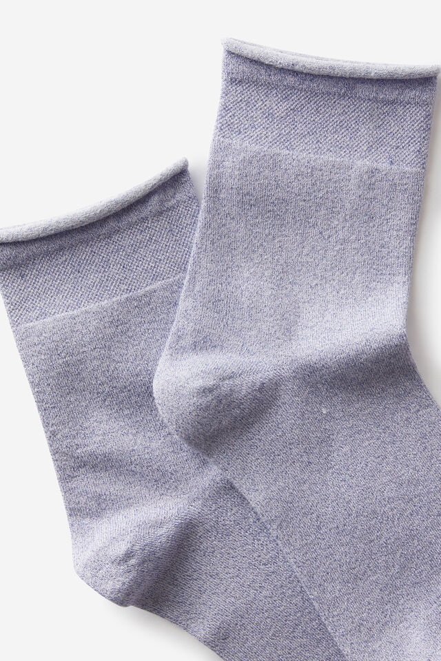 Sparkle Mid Crew Sock, LILAC