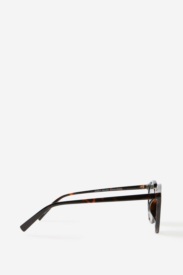 Darcy Round Sunglasses, DEEP TORT/GREEN