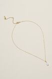 Pendant Necklace, GOLD PLATED PEARL DROP - alternate image 1