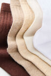 5Pk Quarter Crew Sock, NEUTRAL MARLE MIX - example image 3