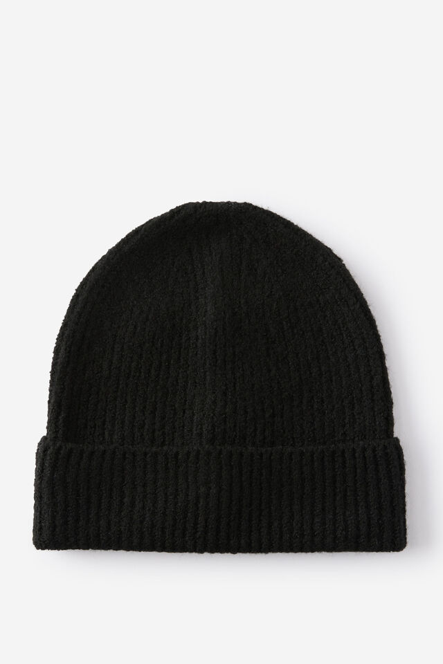 Gorro - Luxe Ribbed Beanie, BLACK
