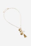 Pendant Necklace, GOLD PEARL CHARMS - example image 1