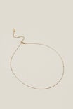 Fine Chain Necklace, GOLD PLATED FINE TWIST CHAIN - alternate image 1