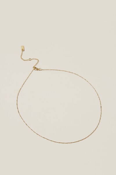 Fine Chain Necklace, GOLD PLATED FINE TWIST CHAIN