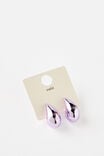 Small Charm Earring, UP PURPLE TEARDROP - alternate image 1