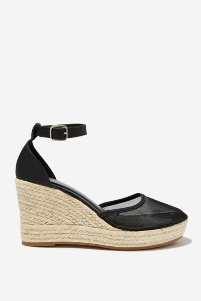 Lola Closed Toe Espadrille, BLACK MESH