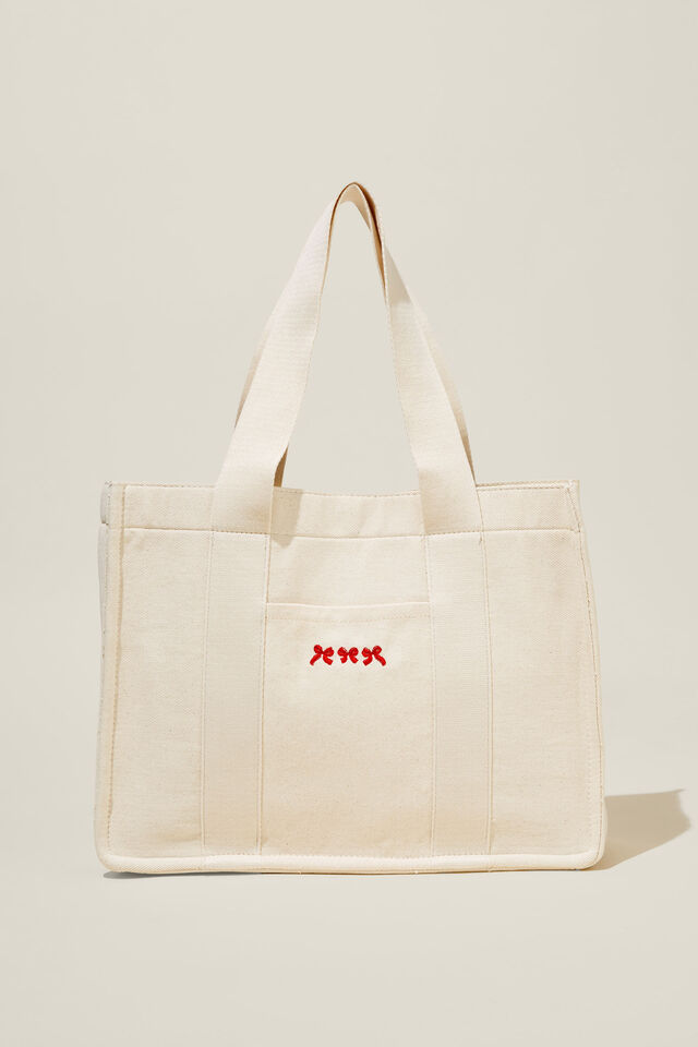 The Personalised Stand By Tote, NATURAL