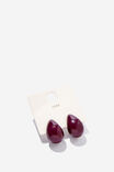 Small Charm Earring, UP DEEP BERRY TEARDROP - alternate image 2