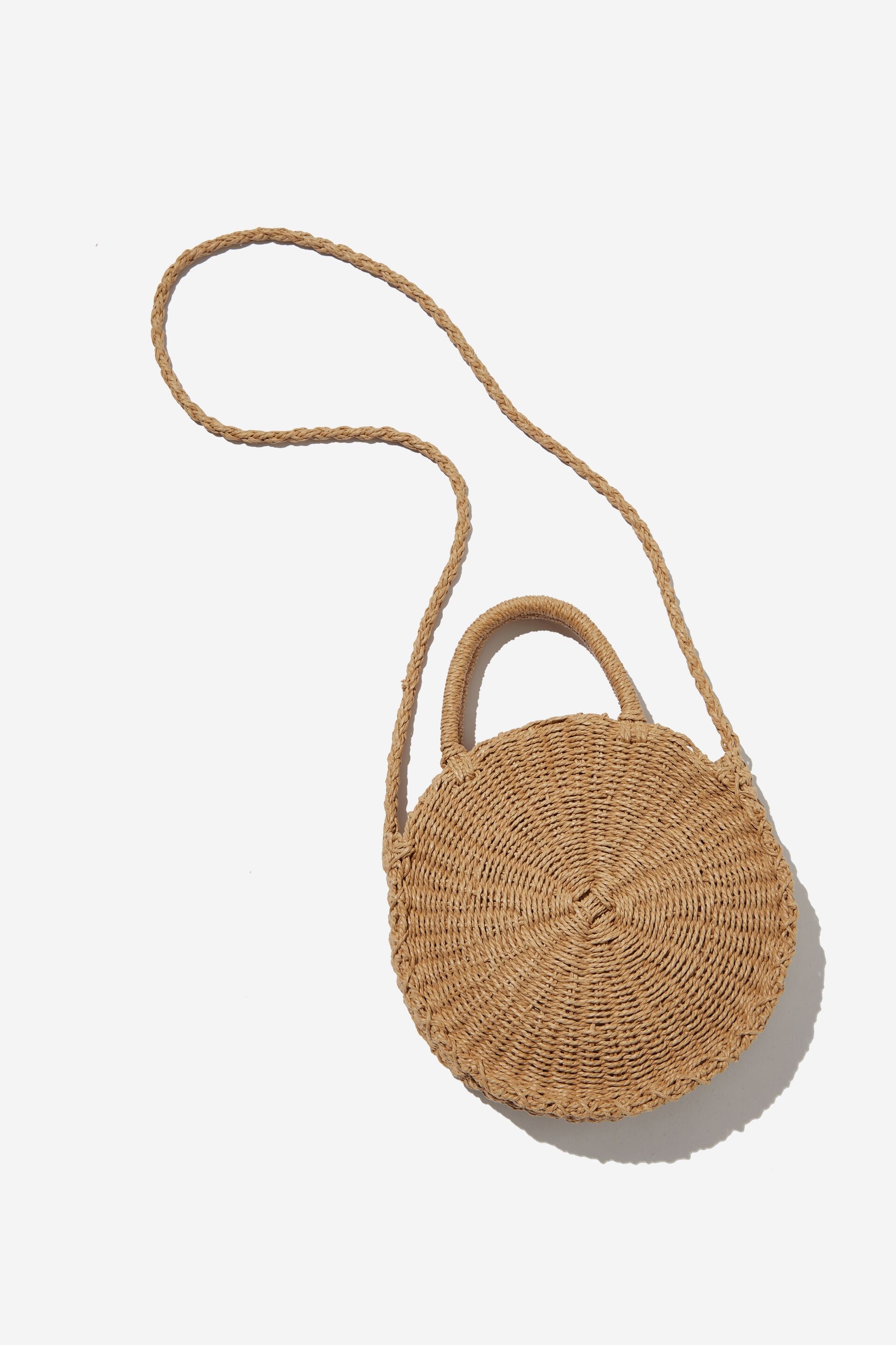 woven circle bag