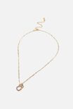 Premium Treasures Necklace Gold Plated, GOLD PLATED HORSE SHOE
