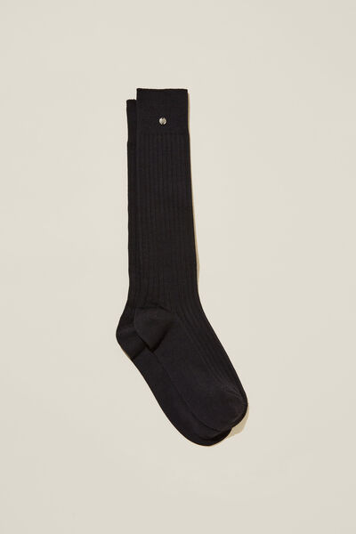 90S Sport Sock, BLACK