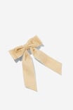 Heidi Hair Bow, SHORTBREAD VELVET - alternate image 1