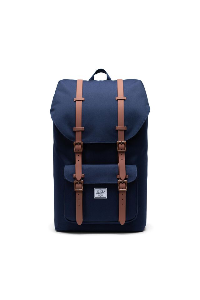 Herschel Little America Backpack, PEACOAT/SADDLE BROWN