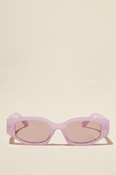 Sophie Angular Sunglasses, MILKY LILAC