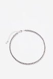 Choker Necklace, SILVER PLATED BALL CHAIN - alternate image 1