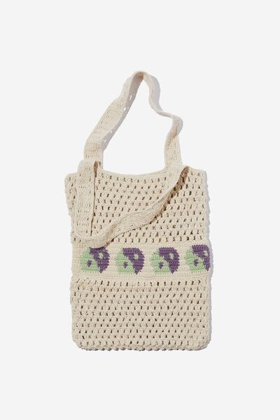 Crochet Tote Bag, YIN/YANG
