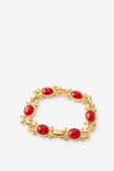 Single Bracelet, GOLD HEIRLOOM RED STONE - example image 1