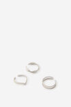 Select Colour: SILVER DOUBLE RING TWIST