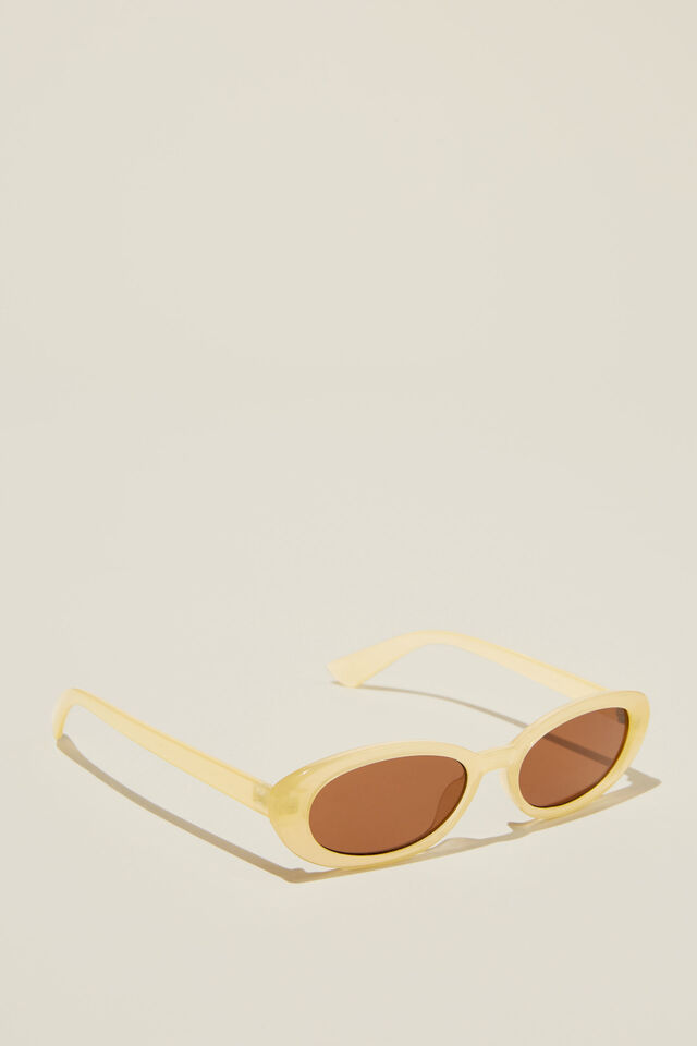 Ophelia Oval Sunglasses, DAISY YELLOW