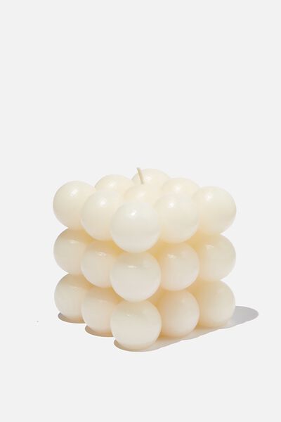 Large Bubble Candle, NATURAL
