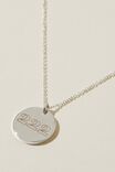 Personalised Premium Pendant Necklace Silver Plate, STERLING SILVER PLATED DISC - alternate image 3