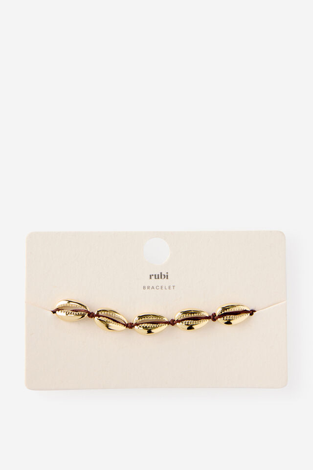 Single Bracelet, UP GOLD COWRIE SHELL