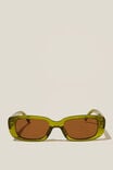 Abby Rectangle Sunglasses, SWEET GREEN - alternate image 1