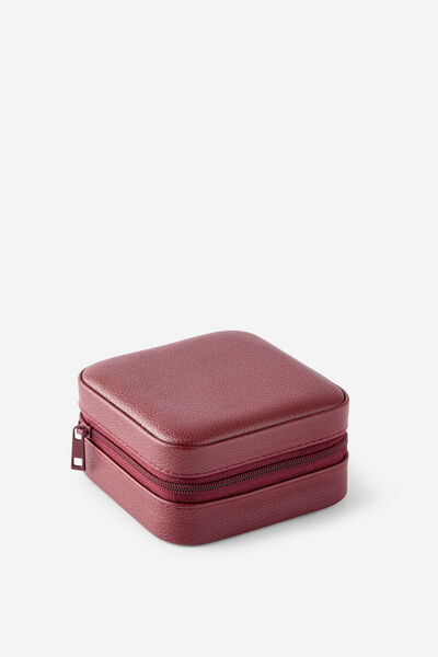 Travel Jewellery Case, BERRY