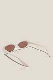 Ophelia Oval Sunglasses, IVORY - alternate image 3