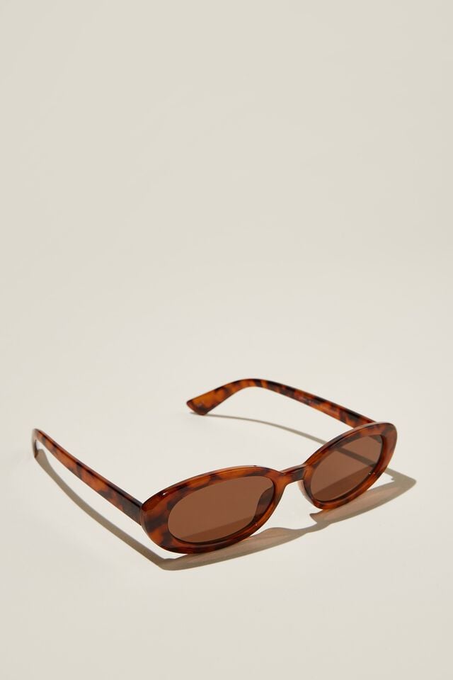 Óculos de Sol - Ophelia Oval Sunglasses, SEPIA TORT