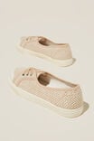 Alice Lace Up Ballet Plimsoll, NEUTRAL ZIGZAG - alternate image 3