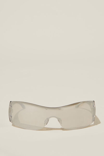 Simi Shield Sunglasses, BLACK REVO