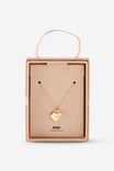 Premium Plated Gifting Necklaces, GOLD HEART AND CUBIC ZIRCONIA CHARM - example image 1