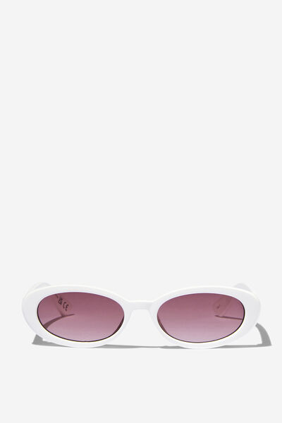 Óculos de Sol - Ophelia Oval Sunglasses, ECRU