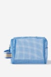 Holiday Mesh Cosmetics Case, BLUE - alternate image 1