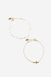 Select Colour: GOLD DELICATE PEARL CROSS