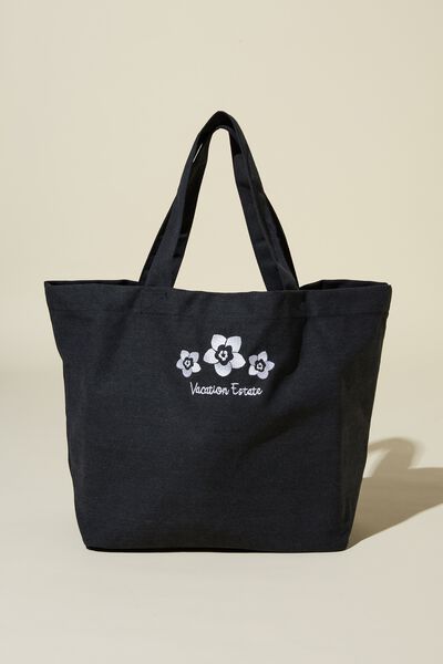Everyday Canvas Tote, WASHED BLACK/VACATION ESTATE